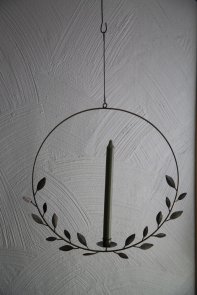 Ljusring blad råmetall Different Design