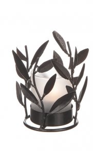 Ljuslykta blad med ljuskopp för värmeljus Different design
