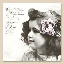 Sagen Servetter Postcard Girl Sagen Vintage Design