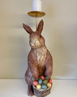 Hare med äggkorg och ljushållare Filipiniana